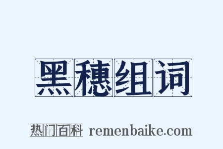 黑穗组词是什么意思的图片
